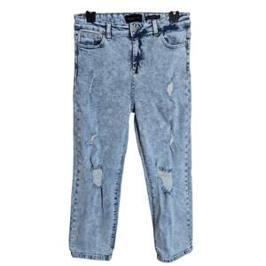 Kendall & Kylie The Icon High Rise Straight Leg Jeans Size 9/29 Distressed Light